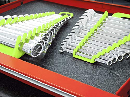 ERNST 5082HV Gripper Wrench Organizer, 15 Tool, High-Visibility - color: Hi-viz, style: 15 Tool