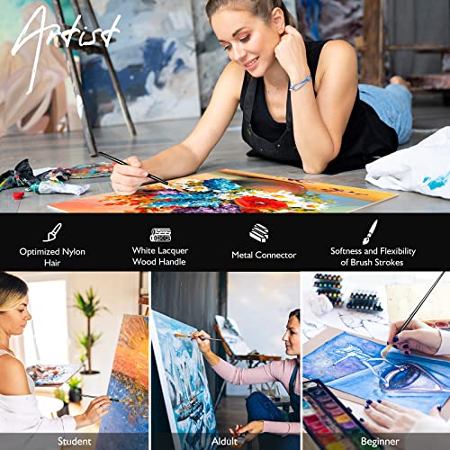 Artstorys Paint Brushes Set, 30 Pcs Acrylic Oil Watercolor Painting Brushes - color: Black
