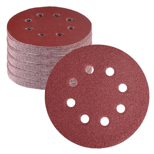 WORKPRO Sanding Discs, 5-Inch 60 Grit 8-Hole Hook and Loop, 50 Pack - style: 50PCS 5 Inch 60 Grit