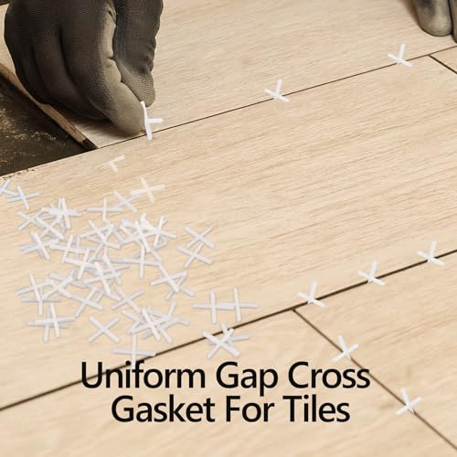 500 Pcs 1.5 mm (1/16 Inch) Plastic Tile Spacers for Stone and Ceramic Tile - color: 1.5mm 1/16 Inch White