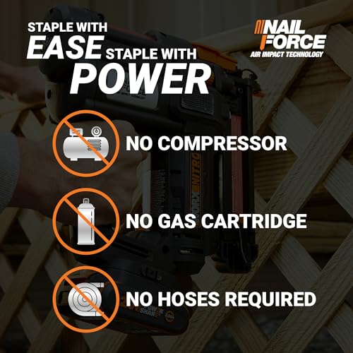 WORX Cordless Narrow Crown Stapler, 20V 18GA Nail Gun, WX844L - style: 18Ga Narrow Crown Stapler Kit (Battery & Charger included)