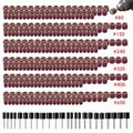 400 Pieces Sanding Drums Kit,Drum Sander Sleeves 376pcs (80 120 240 320 400 600Grit),24Pcs Drum Mandrels diameters,Sanding Bits Tool Accessories for Most Rotary Tools - size: 400PCS