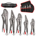 ARROW 5-piece Locking Pliers Set, Chromium-Molybdenum Vice Grips - style: 5-piece