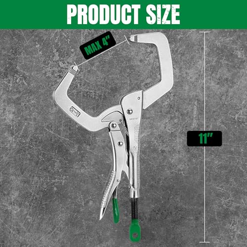 SK 11" C-Clamp Locking Pliers with Regular Jaws, Vice Grips - size: 11"