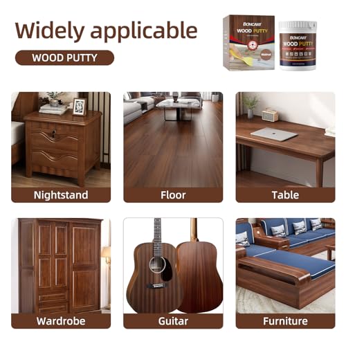 Boncart Wood Filler, 32 OZ Walnut Wood Putty - color: 32OZ Walnut