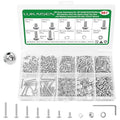 981 Pcs M2 Hex Button Cap Screws Nuts Washers Wrench Kit, 304 SS - size: SS M2 981pcs 2