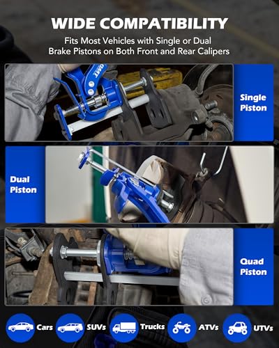 OMT Brake Caliper Piston Compressor Tool for Single Dual Quad Pad