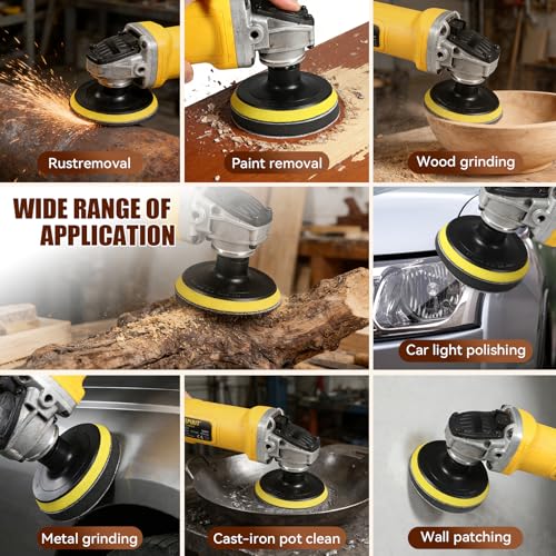 113PCS 4 Inch Angle Grinder Sanding Discs Polishing Pad Kit