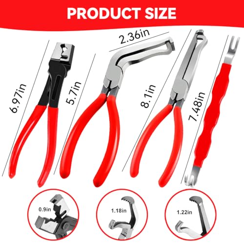 Automotive Electrical Disconnect Pliers Set, 4-Piece