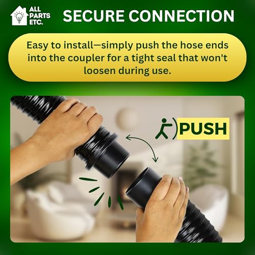 2-Pack 2.5" Vacuum Hose Coupling Connector – Wet Dry Vac Hose Adapter Compatible with Shop Vac, Craftsman & More– Extend Vacuum Reach by Joining 2 Hoses - size: Hose Coupling