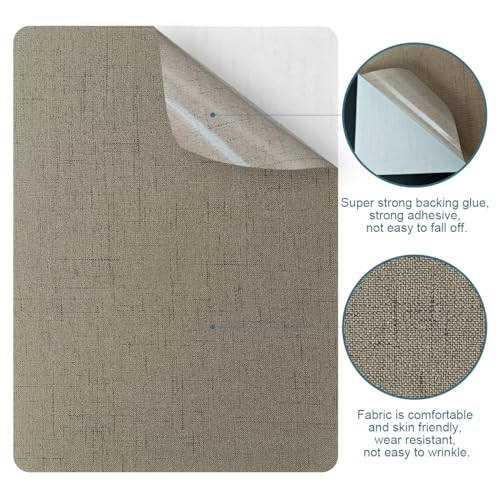 WILDREEDS 2 Pcs 8 x11 Inch Linen Repair Patches, Self-Adhesive Fabric Patch for Sofas, Couch, Furniture,Tote Bags, Car Seats (2.0 Khaki) - color: 2.0 Khaki