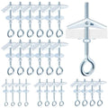 15Pcs M6 x 70mm Eye Bolt Toggle Bolt Assortment Kit, Spring Toggle Bolts Butterfly Anchors Butterfly Toggle Anchors, Heavy Duty Drywall Anchors with Wing Nut for Hanging Lamps Heavy Items