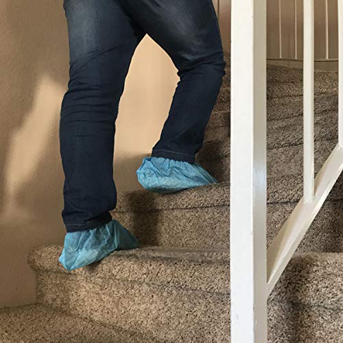 Disposable Boot & Shoe Covers Non Slip 100 Pack Fits Shoe Size up to US Men's 12 - size: Large 100 Pack