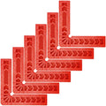 KINJOEK 6 PCS 4 Inch 90 Degree Positioning Squares, Right Angle Clamps Woodworking Carpenter Corner Clamping Square Tool for Picture Frames, Boxes, Cabinets or Drawers, Red - size: 4" 6PCS