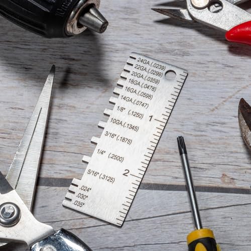 Pimoys 2-Pack Stainless Steel Wire Gauge and Sheet Metal Thickness Tool - style: Sheet
