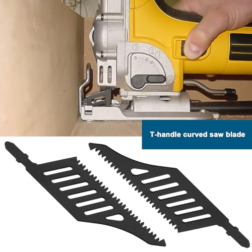 OTOTEC 4PCS Flush Cutting Jigsaw Blade T Shank Jigsaw Blades 112mmx32mmx1.2mm Compatible with Dewalt Compatible with Bosch, 11 TPI