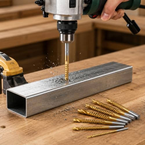 8 Pack Titanium Coated HSS Twist Drill Bits, Twist Drills Bit