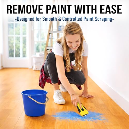 JETMORE Razor Blade Scraper with 15 Blades, Paint Scraper for Cleaning | Compact grip gives steady control, razor scraper lifts stickers, while scraper tool edges clean cooktops and windows