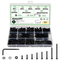 940PCS M3 Screws Assortment Kit, M3x8/10/12/16/18/20/30/40 mm Hex Socket Head Bolts, Nuts & Washers Assorted Set - 12.9 Alloy Steel Black Zinc Plated M3 Screw for 3D Printer,DIY - size: M3 x 8/10/12/16/18/20/30/40-940Pcs