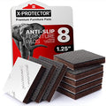 Non Slip Furniture Pads 8 pc 1 1/4" X-Protector Premium Furniture Grippers! - size: 8 Square 1.25"