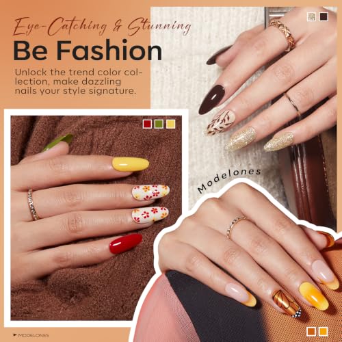 modelones Gel Nail Polish Changing Glitter 20 Colors Primer Top Base Coat - color: A0- Colors Changing Colors