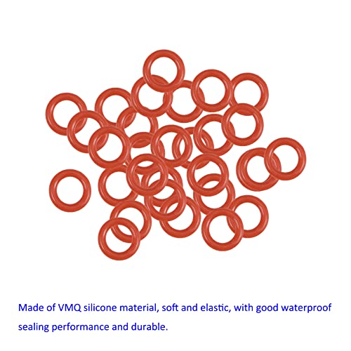 M METERXITY 30 Pack Silicone O-Rings - Garden Water Hose Rubber Sealing Gasket Ring, Soft & Elastic, Apply to Outdoor (3mmx5mmx1mm, Red) - size: 3mmx5mmx1mm
