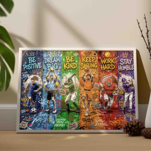 Sports Inspirational Quote Positive Puzzles for Adults 1000 Pieces - color: Sports 09