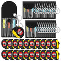 Jutom 40 Pcs Mini Tape Measure Screwdriver Keychain Set Bulk