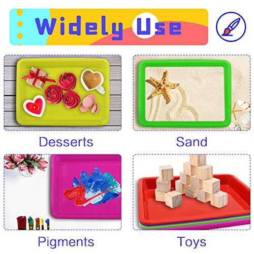 10 Pack Activity Plastic Crafts Art Tray,12.4”x 9.3" x 1.2"