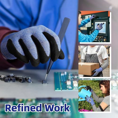 Schwer A4 AIR-SKIN Cut Resistant Work Gloves, Ultra Lightweight, AR3900, XL - color: Blue, size: X-Large