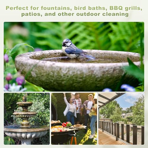 M METERXITY 2-Pack Bird Bath Cleaning Brush, 8.3 Inch Plastic Bird Bath Cleaner with Ergonomic Handle for Feeder/Fountain/Outdoor Cleaning, Utility Hard Stiff Bristle Scrub [Black] - color: Black