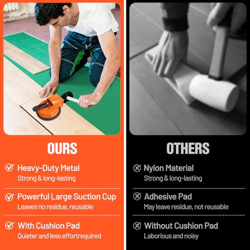 Floor Gap Fixer Tool, Suction Cup Tile Leveler, Heavy Duty Floor Gap Fixer | Tile Countertop Installation Tools for Wood, Tiles, Vinyl, Laminate Flooring