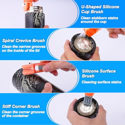 XANGNIER 4 in 1 Cup Lid Gap Cleaning Brush Kit,3 Pack - color: 4 in 1 Cup Lid Cleaning Brush-3 Pack