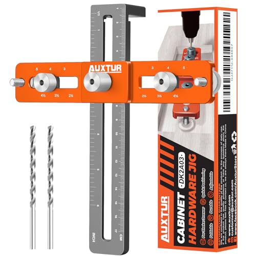 Cabinet Hardware Jig, Adjustable Cabinet Handle Template Tool with Alignment Hole, Punch Locator Drill Guide for Knobs,Handles and Pulls, Cabinet Template Tool for Drawer Cabinet Installation - style: Jig