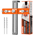 Cabinet Hardware Jig, Adjustable Cabinet Handle Template Tool with Alignment Hole, Punch Locator Drill Guide for Knobs,Handles and Pulls, Cabinet Template Tool for Drawer Cabinet Installation - style: Jig