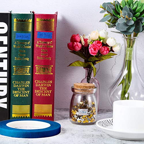 Chuangdi 1/2 Inch Thin Painters Tape Masking 55 Yds,12 Mm,Blue,1 Roll