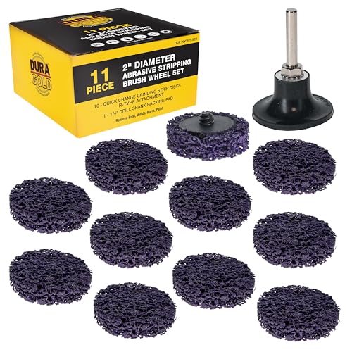 Dura-Gold 11-Piece 2" Diameter Abrasive Stripping Brush Wheel Set - 10 - style: 2" Diameter