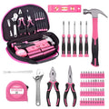 63 Piece Pink Tool Set,Household Tool Kit with Bag for Women, Home, Garage, Office and College Dormitory Use