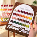 Double Rhythm 28Pcs 0.5Oz Glitter Gel Nail Polish Set Same Color Same Bottle Gel Polish Kit Nail Art Manicure Salon DIY at Home for Women (Dark Green Burgundy Orange Brown -T24-14) - color: Harvest Tones