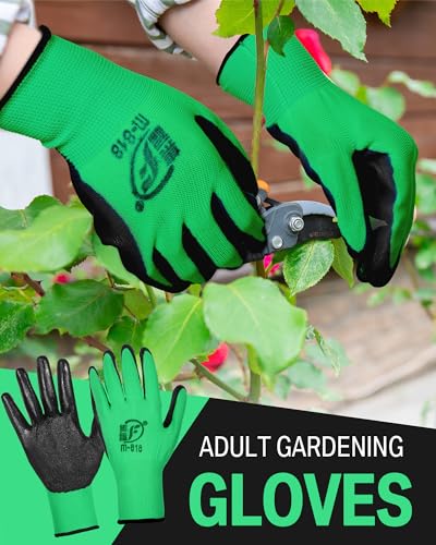 Potchen 72 Pairs Garden Work Gloves Bulk Pack for Men and Women - color: Green