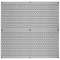 Wall Control Pegboard Rack Horizontal Metal Pegboard Garage Tool Storage Pack - Two 32-Inch Wide x 16-Inch Tall Easy To Install Peg Boards (Grey) - color: Grey