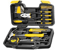 CARTMAN 39-Piece Household Tool Set, Yellow Hand Kit With Storage Case - color: Yellow