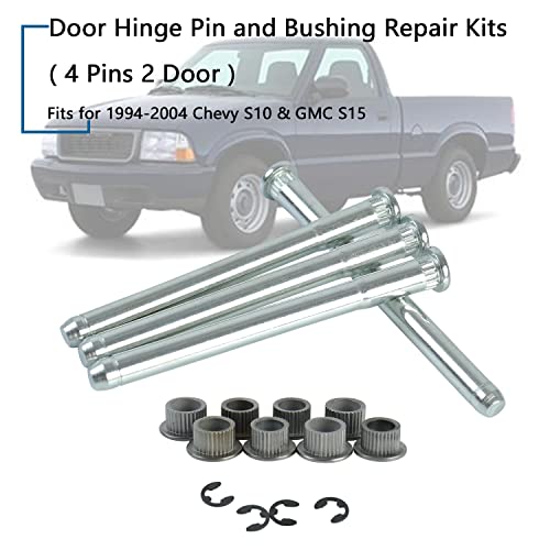 Door Hinge Pin Bushing Repair Kit, fit for Chevy S10 GMC S10 Pickup Blazer - size: 94-04 Door Hinge Pins
