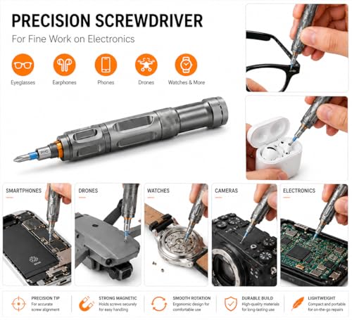 DYLIFE 66 in 1 Magnetic Ratcheting Screwdriver Set with Detachable Handle - size: 66 In 1