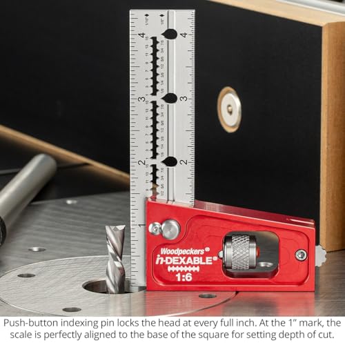 Woodpeckers inDexable Square System, Deluxe Dovetail Combination Square Set, Feature Packed Woodworking Square - Includes 3 Blades & 3 Heads & 3 Rack-Its - color: Mini, style: Deluxe Joiner's