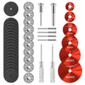 44 Pcs Red Cutting Wheel Set Compatible with Plastic for Rotary Tool - color: Red