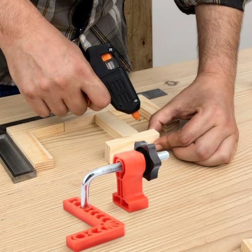16pcs Right Angle Clamp Set, 90 Degree Clamp,Positioning Squares, 3/4inch x 8 Right Angle Clamp with 8 Clamp,Corner clamps Woodworking Tool