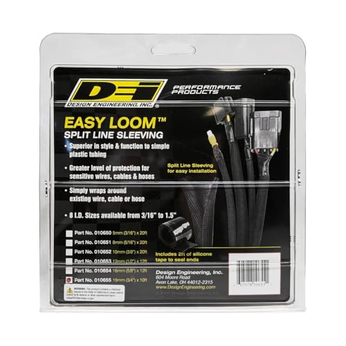 Design Engineering 010655 Easy Loom 3/4" (19mm) x 10' Split Sleeve Wire and Hose Protection - size: 3/4" (19mm) x 10'