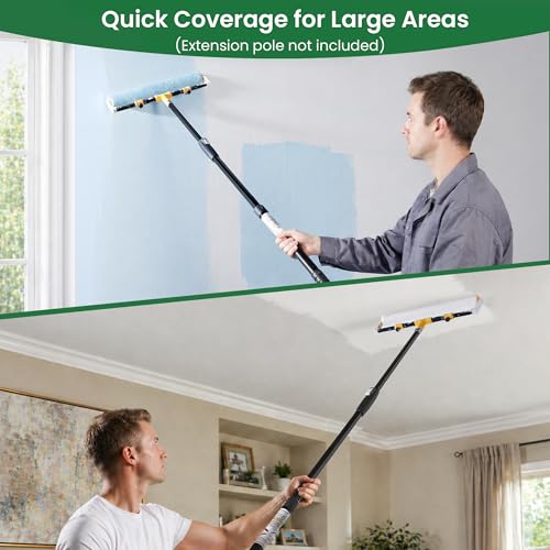VOOMEY 18 Inch Paint Roller Replacement Kit, Polyester Covers & Liners - size: 5 Pcs 18" Tray Liners & 4Pcs 18" Paint Roller