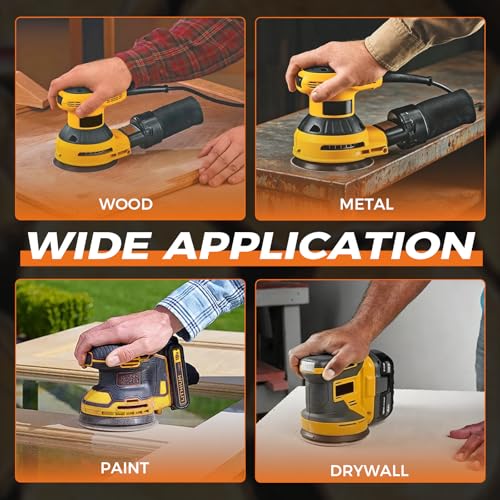Luckyway Sanding Discs Set 180-Piece, 5 Inch 8 Hole Hook and Loop Sandpaper for Random Orbital Sander 40 60 80 120 150 240 320 400 600 Grit